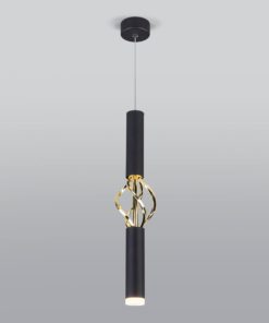Подвесной светодиодный светильник Eurosvet Lance 50191/1 LED черный/золото