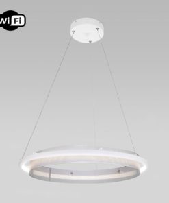 Подвесной светодиодный светильник Eurosvet Imperio 90241/1 белый/ серебро Smart