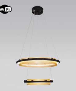 Подвесной светодиодный светильник Eurosvet Imperio 90241/2 черный/ золото Smart