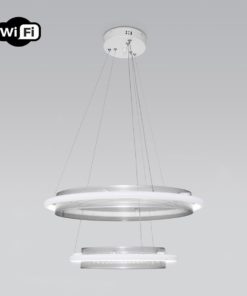 Подвесной светодиодный светильник Eurosvet Imperio 90241/2 белый/ серебро Smart