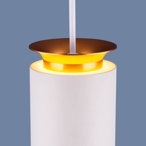 Подвесной светодиодный светильник Elektrostandard DLS021 9+4W 4200К белый матовый/золото a045501