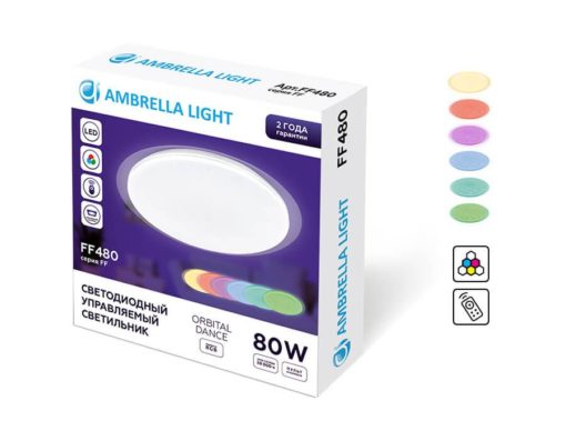 Потолочный светодиодный светильник Ambrella light Orbital Dance FF480