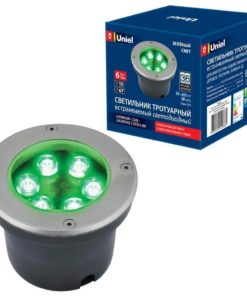 Ландшафтный светодиодный светильник Uniel ULU-B11A-6W/Green IP67 Grey UL-00006822