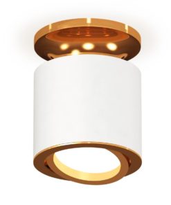Комплект накладного поворотного светильника Ambrella light XS7401120 SWH/PYG белый песок/золото желтое полированное MR16 GU5.3 (N7929, C7401, N7004)