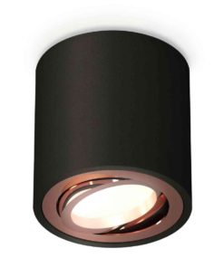 Комплект накладного светильника Ambrella light Techno Spot XS7532005 SBK/PPG черный песок/золото розовое полированное (C7532, N7005)
