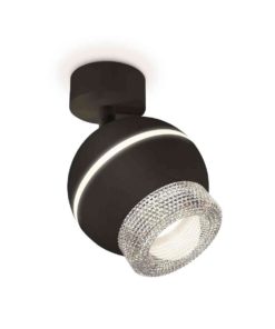 Комплект накладного светильника Ambrella light Techno Spot XM1102010 SBK/CL черный песок/прозрачный (A2210, C1102, N7191)