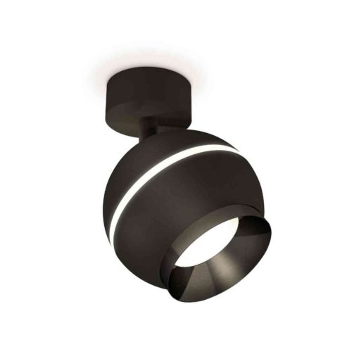 Комплект накладного светильника Ambrella light Techno Spot XM1102001 SBK/PBK черный песок/черный полированный (A2210, C1102, N7031)