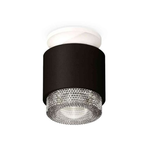 Комплект накладного светильника Ambrella light Techno Spot XS7511042 SBK/SWH/CL черный песок/белый песок/прозрачный (N7925, C7511, N7191)