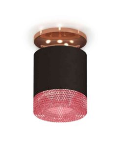 Комплект накладного светильника Ambrella light Techno Spot XS7402123 SBK/PPG черный песок/золото розовое полированное (N7930, C7402, N7193)