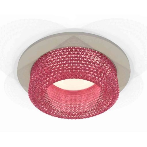 Комплект встраиваемого светильника Ambrella light Techno Spot XC7623022 SGR/PI серый песок/розовый (C7623, N7193)