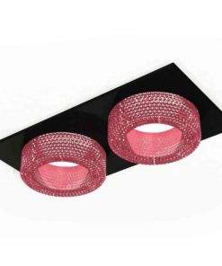 Комплект встраиваемого светильника Ambrella light Techno Spot XC7636022 SBK/PI черный песок/розовый (C7636, N7193)