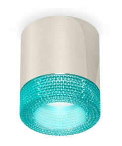 Комплект накладного светильника Ambrella light Techno Spot XS7405005 PSL/BL серебро полированное/голубой (C7405, N7194)