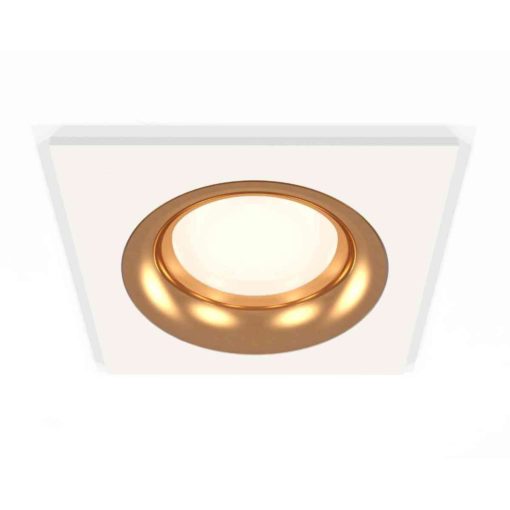 Комплект встраиваемого светильника Ambrella light Techno Spot XC7631005 SWH/PYG белый песок/золото желтое полированное (C7631, N7014)