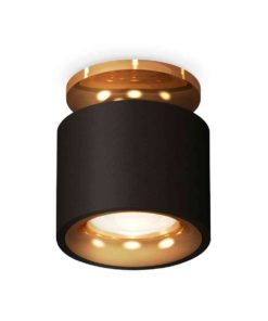 Комплект накладного светильника Ambrella light Techno Spot XS7511121 SBK/PYG черный песок/золото желтое полированное (N7929, C7511, N7014)