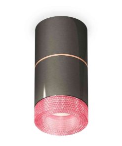 Комплект накладного светильника Ambrella light Techno Spot XS7403102 DCH/PI черный хром/розовый (C7403, A2073, C7403, N7193)