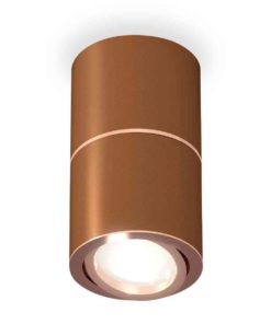 Комплект накладного светильника Ambrella light Techno Spot XS7404080 SCF/PPG кофе песок/золото розовое полированное (C7404, A2073, C7404, N7005)