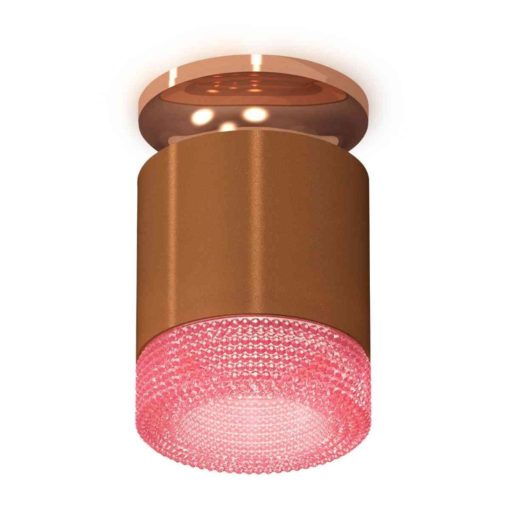 Комплект накладного светильника Ambrella light Techno Spot XS7404142 SCF/PPG/PI кофе песок/золото розовое полированное/розовый (N7930, C7404, N7193)