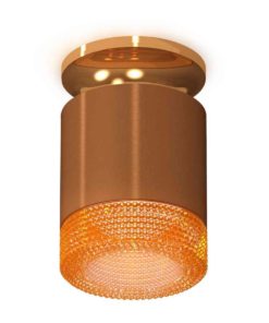 Комплект накладного светильника Ambrella light Techno Spot XS7404122 SCF/PYG/CF кофе песок/золото желтое полированное/кофе (N7929, C7404, N7195)