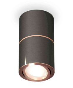 Комплект накладного светильника Ambrella light Techno Spot XS7403100 DCH/PPG черный хром/золото розовое полированное (C7403, A2073, C7403, N7005)