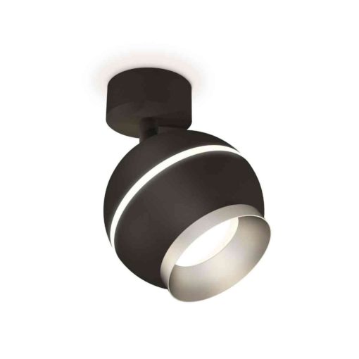 Комплект накладного светильника Ambrella light Techno Spot XM1102003 SBK/MCH черный песок/хром матовый (A2210, C1102, N7033)