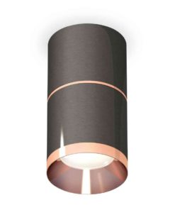Комплект накладного светильника Ambrella light Techno Spot XS7403101 DCH/PPG черный хром/золото розовое полированное (C7403, A2073, C7403, N7035)