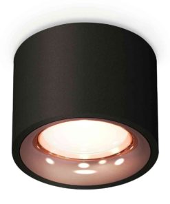 Комплект накладного светильника Ambrella light Techno Spot XS7511025 SBK/PPG черный песок/золото розовое полированное (C7511, N7015)