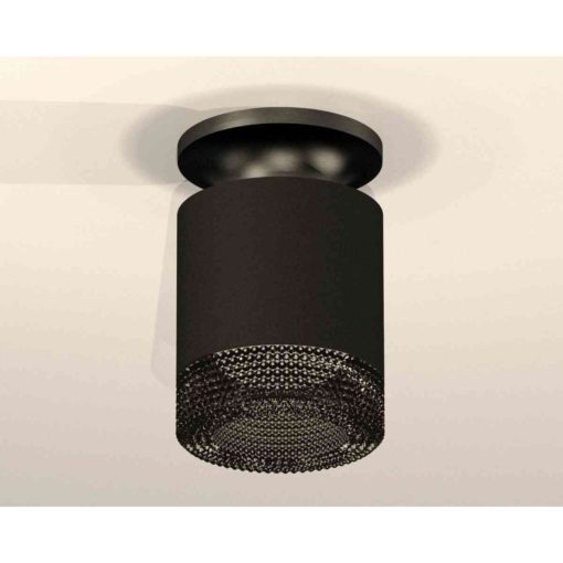 Комплект накладного светильника Ambrella light Techno Spot XS7402064 SBK/PBK/BK черный песок/черный полированный/тонированный (N7926, C7402, N7192)