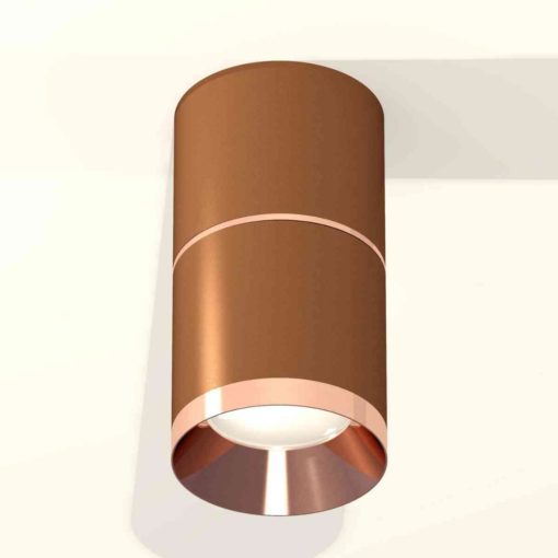 Комплект накладного светильника Ambrella light Techno Spot XS7404081 SCF/PPG кофе песок/золото розовое полированное (C7404, A2073, C7404, N7035)
