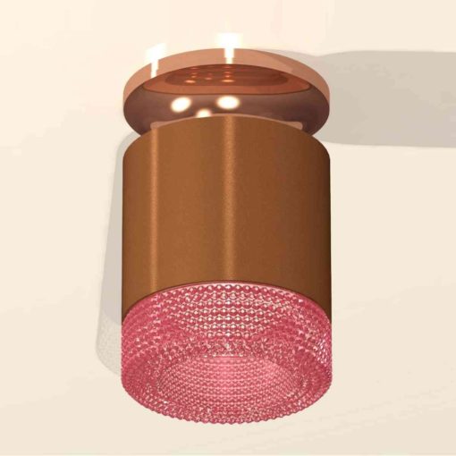 Комплект накладного светильника Ambrella light Techno Spot XS7404142 SCF/PPG/PI кофе песок/золото розовое полированное/розовый (N7930, C7404, N7193)