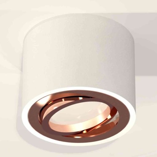 Комплект накладного светильника Ambrella light Techno Spot XS7510005 SWH/PPG белый песок/золото розовое полированное (C7510, N7005)