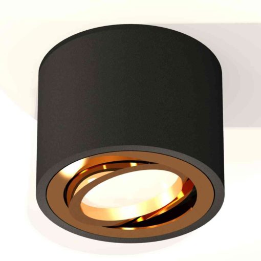 Комплект накладного светильника Ambrella light Techno Spot XS7511004 SBK/PYG черный песок/золото желтое полированное (C7511, N7004)