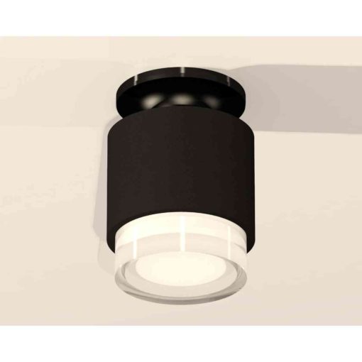 Комплект накладного светильника Ambrella light Techno Spot XS7511065 SBK/PBK/FR черный песок/черный полированный/белый матовый (N7926, C7511, N7160)