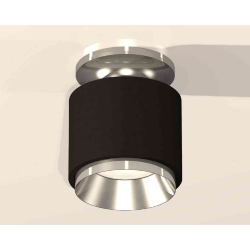 Комплект накладного светильника Ambrella light Techno Spot XS7511080 SBK/PSL черный песок/серебро полированное (N7927, C7511, N7032)