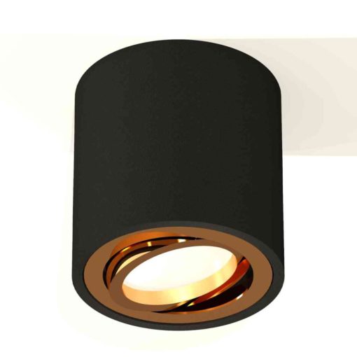 Комплект накладного светильника Ambrella light Techno Spot XS7532004 SBK/PYG черный песок/золото желтое полированное (C7532, N7004)