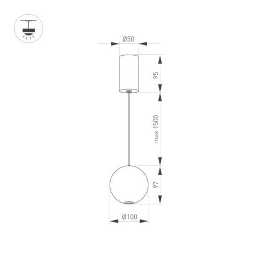 Подвесной светодиодный светильник Arlight SP-Elementa-Orb-R100-9W Warm3000 032765