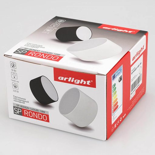 Потолочный светодиодный светильник Arlight SP-Rondo-140B-18W Day White 022237