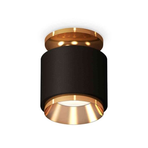 Комплект накладного светильника Ambrella light Techno Spot XS7511120 SBK/PYG черный песок/золото желтое полированное (N7929, C7511, N7034)