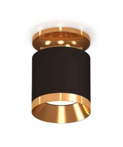 Комплект накладного светильника Ambrella light Techno Spot XS7402101 SBK/PYG черный песок/золото желтое полированное (N7929, C7402, N7034)