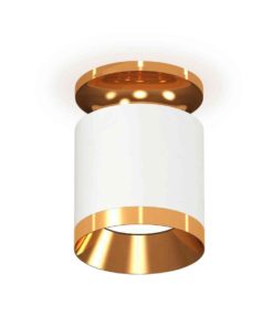 Комплект накладного светильника Ambrella light Techno Spot XS7401121 SWH/PYG белый песок/золото желтое полированное (N7929, C7401, N7034)