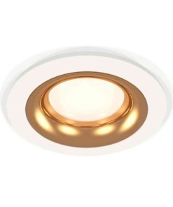 Комплект встраиваемого светильника Ambrella light Techno Spot XC7621005 SWH/PYG белый песок/золото желтое полированное (C7621, N7014)