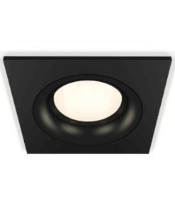 Комплект встраиваемого светильника Ambrella light Techno Spot XC7632002 SBK/PBK черный песок/черный полированный (C7632, N7011)