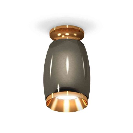 Комплект накладного светильника Ambrella light Techno Spot XS1123043 DCH/PYG черный хром/золото желтое полированное (N6905, C1123, N7034)
