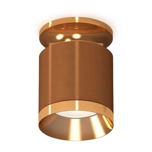 Комплект накладного светильника Ambrella light Techno Spot XS7404121 SCF/PYG кофе песок/золото желтое полированное (N7929, C7404, N7034)