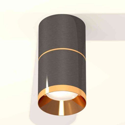 Комплект накладного светильника Ambrella light Techno Spot XS7403081 DCH/PYG черный хром/золото желтое полированное (C7403, A2072, C7403, N7034)