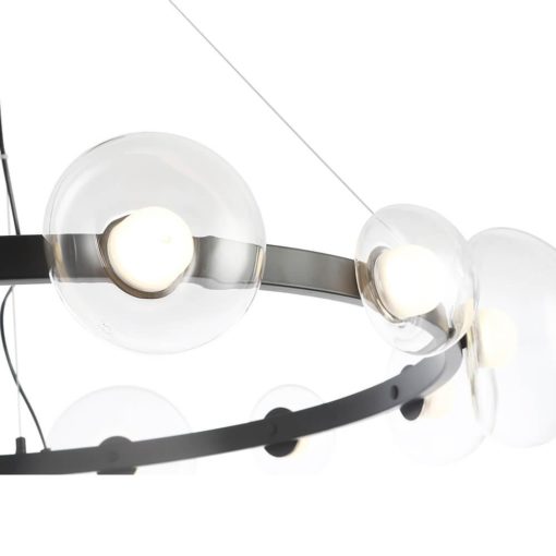 Подвесная светодная люстра Crystal Lux Bosque SP12 Black/Transparent